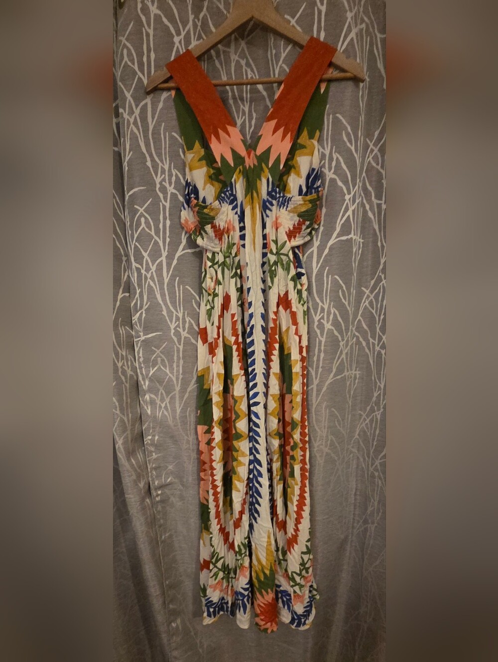Anthropologie Multicolor Starburst Maxi Tank Dress. Size M - Picture 4 of 10
